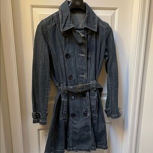 Fox Dark Denim Trench Coat